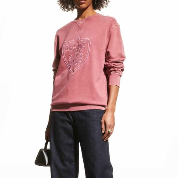 SER.O.YA Issac Collegiate-Inspired Sweatshirt Vintage Red Size L - Picture 11 of 11